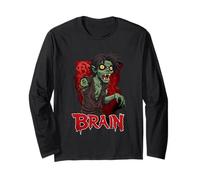 Zombie Anime Brain Halloween Horreur Kawaii Cadeau Zombie Manche Longue