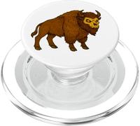 Zombie Bison Buffalo - Undead Scare Boo Spook PopSockets PopGrip pour MagSafe