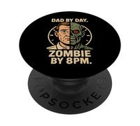 Zombie Dad Apocalypse Parent Horreur Dad Humour Halloween PopSockets PopGrip Adhésif