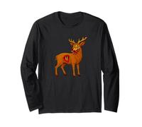 Zombie Deer Hunt Hunt Hunter - Undead Scare Boo Spook Manche Longue