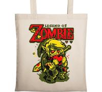 Zombie Eating Sac fourre-tout en coton écologique naturel Beige