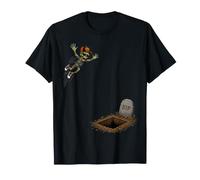 Zombie Effrayant Amusant sautant dans la Tombe des Morts-Vivants Halloween T-Shirt
