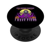 Zombie Everyday Not Just Halloween I Have Fibro Fibromyalgie PopSockets PopGrip Adhésif