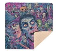 Zombie - Grand tapis d'activités pour bébé rempli de scène d'Halloween pour intérieur et extérieur, confortable pour bébé, tout-petit, 127 x 127 cm