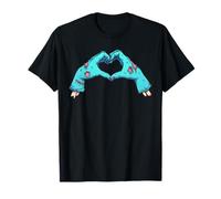 Zombie Hand Shape a Heart, Halloween Zombie Valentine's Love T-Shirt