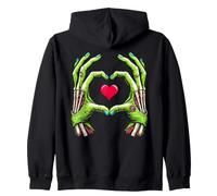 Zombie Mains Coeur Halloween Effrayant Amour Horreur Design Sweat à Capuche