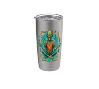 Zombie méditant bizarre et farfelu Gobelet isotherme en acier inoxydable double paroi
