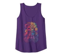 Zombie Ours en peluche coloré psychédélique floral Trippy Goth Débardeur