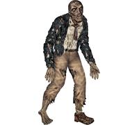 Zombie qui traîne pour Halloween figure de décoration en carton multicolore 182cm