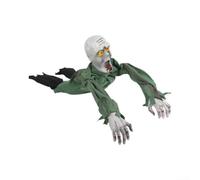 Zombie rampant Animatronic, pour décoration d'Halloween à piles avec | Effets effrayants activés par le son, accessoire de cadavre rampant pour maison hantée, cour