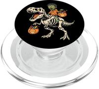 Zombie Riding Squelette T-Rex Drôle Halloween Dinosaure PopSockets PopGrip pour MagSafe