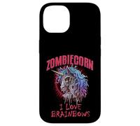 Zombie Unicorn I Love Brainbows Punk Rock Gothique Drôle Coque pour iPhone 14