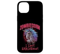 Zombie Unicorn I Love Brainbows Punk Rock Gothique Drôle Coque pour iPhone 14 Plus