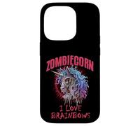 Zombie Unicorn I Love Brainbows Punk Rock Gothique Drôle Coque pour iPhone 14 Pro