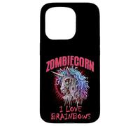 Zombie Unicorn I Love Brainbows Punk Rock Gothique Drôle Coque pour iPhone 15 Pro
