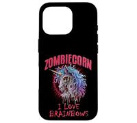 Zombie Unicorn I Love Brainbows Punk Rock Gothique Drôle Coque pour iPhone 16 Pro