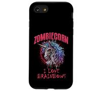 Zombie Unicorn I Love Brainbows Punk Rock Gothique Drôle Coque pour iPhone SE (2020) / 7/8