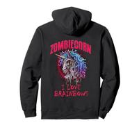 Zombie Unicorn I Love Brainbows Punk Rock Gothique Drôle Sweat à Capuche