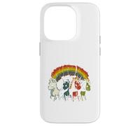 Zombie Unicorns Apocalypse Rainbow Scary Animal Homme Femme Coque pour iPhone 14 Pro
