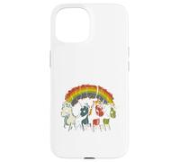 Zombie Unicorns Apocalypse Rainbow Scary Animal Homme Femme Coque pour iPhone 15