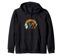 Zombie Unicorns Apocalypse Rainbow Scary Animal Homme Femme Sweat à Capuche