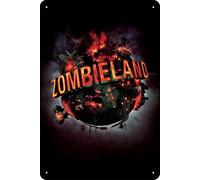 Zombieland (2009) Affiche de film vintage en métal pour bar, restaurant, garage, café, décoration murale 20,3 x 30,5 cm
