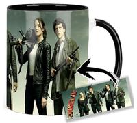 Zombieland Woody Harrelson Jesse Eisenberg Abigail Breslin Emma Stone Tasse Ceramique Intérieure et Poignée Noire Mug