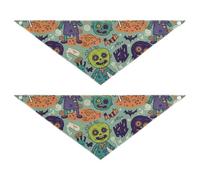 Zombies and Halloween Elements Lot de 2 peaux douces et légères pour animaux de compagnie pour déguisement de festival, 63,5 cm, 2,5 x 22,9 cm, 20,3 cm