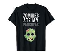 Zombies Ate My Pancréas Drôle Diabète Fille Enfant Femme T-Shirt