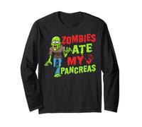 Zombies Ate My Pancréas T1D Type 1 Diabète Filles Enfants Garçons Manche Longue