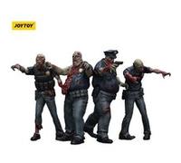 Zombies - Pack 4 figurines Dark Source Police (Male) 8 cm