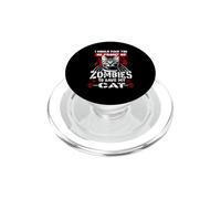 Zombies to Save My Cat Kitty Funny Halloween Cats Lovers PopSockets PopGrip pour MagSafe