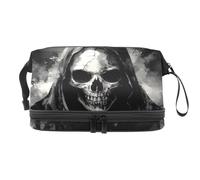 Zombies Trousse de toilette double couche pour femme et fille, trousse de toilette de voyage, trousse de maquillage pratique avec compartiment à pinceaux, multicolore, 27x15x14 cm/10.6x5.9x5.5 in,