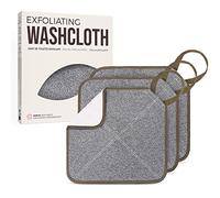 ZOMCHI 3PCS Serviettes démaquillantes - Serviette Exfoliante pour le corps et le visage - avec douceur et frottement des deux côtés - pour homme et femme - Fumé