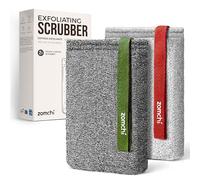 ZOMCHI Lot de 2 gommages exfoliants pour le corps pour douche et bain, grand outil exfoliant pour enlever les peaux mortes, éponge corporelle pour homme et femme (gris)