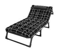 zomebar Lit de Camping, Chaise Pliante - Chaise inclinable réglable à 4 Positions pour Adultes avec Oreiller, Longue d'extérieur, lit Couchage, Parfait Le Bureau, la Piscine, Plage, 75 cm
