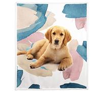 Zomer Couverture Sherpa - 125 x 150 cm - Couverture douillette en microfibre super douce et chaude pour l'hiver - Couverture de canapé / couverture de canapé avec motif Golden Retriever