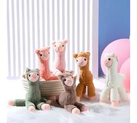 Zomiboo 6 Pièces Mini Animaux de Lama en Peluche 7,87 Pouces Cadeau de Noël pour Enfants Poupée Animal Alpaga en Peluche Porte-Clés Jouet de Petit Lama en Peluche Mignon pour Garçons et Filles