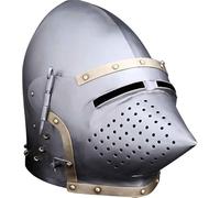 Zomitiya Blackened Knight - Armure de costume complète en acier médiéval et ensemble de pauldron pour LARP, cosplay et reconstitution | Armure corporelle portable de style gothique