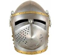 Zomitiya Casque médiéval avec visage de cochon armure de crâne de poule - Casque de chevalier européen - Casque bascinet - Casque de reconstitution - Armure de combat - Cosplay - Casque de guerrier de