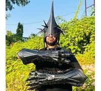 Zomitiya Nazgul Ensemble casque et gants noirs du Roi sorcière du Seigneur des Anneaux