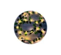 ZOMKIFA Guirlande Lumineuse avec feuilles, Guirlande Lierre 2m, Artificial Green Leaf Ivy Vine with 20 LED Light, guirlande lumineuse intérieur Decoration chambre for Wedding Party Noël Festival