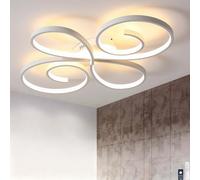 ZOMLBOF Plafonnier LED Moderne Avec Luminosité RéGlable de 3000 à 6000 K Lampe de Plafond Fonction MéMoire TéLéCommande et ContrôLe Par Application et Lustre Fonction Veilleuse, Blanc