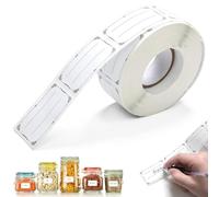 Zommke 1 rouleau de 600 étiquettes autocollantes à étiqueter, étiquettes alimentaires, étiquettes de congélation, étiquettes adhésives, étiquettes de confiture, étiquettes pour verres, confitures,