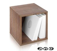 Zomo Boîte Vs 100 Noyer Record Lp-Regal pour Environ 100 Vinyls Mdf-Bois 6 KG
