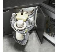 ZomoQryn Armoire d'angle Cuisine Organisateur Coulissant Armoire d'angle Aveugle S'Ouvrant vers La Gauche Ou vers La Droite RéGlable en Hauteur Convient aux Placards Cuisine 900 Model-Left Swing