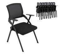 ZomoQryn Chaise Bureau Pliante Chaise ConféRence Pliante avec Accoudoirs Chaises Formation Empilables Dossier en RéSille + Assise RembourréE pour Les SéMinaires Et Les Salles lack 10