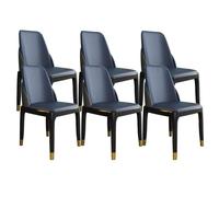 ZomoQryn Chaises Salle à Manger RembourréEs Ensemble Chaises Salle à Manger Modernes avec Dossier en Cuir avec Pieds en ChêNe AdaptéEs aux CaféS Restaurants Et HôTels Blue 6