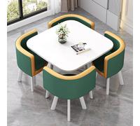 ZomoQryn éLéGant Ensemble Table à Manger Ronde avec Quatre Chaises Adapté à La Fois pour Les Repas Et Les Conversations Doté Coussins Confortables avec Une Finition Square Table - B1