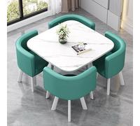 ZomoQryn éLéGant Ensemble Table à Manger Ronde avec Quatre Chaises Adapté à La Fois pour Les Repas Et Les Conversations Doté Coussins Confortables avec Une Finition Square Table - D5